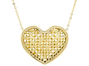 10K Yellow Gold Florence Filigree Heart Necklace