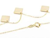 10K Yellow Gold Card Station Necklace