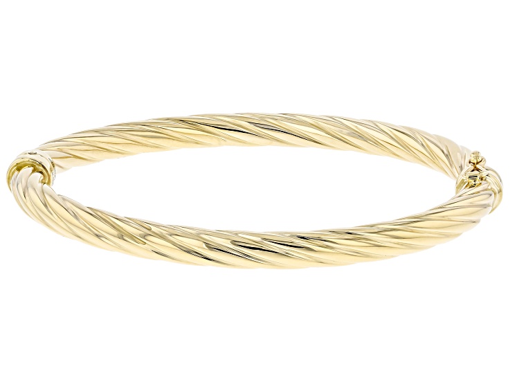 14k Yellow Gold Twist Bangle Bracelet – Knox Jewels