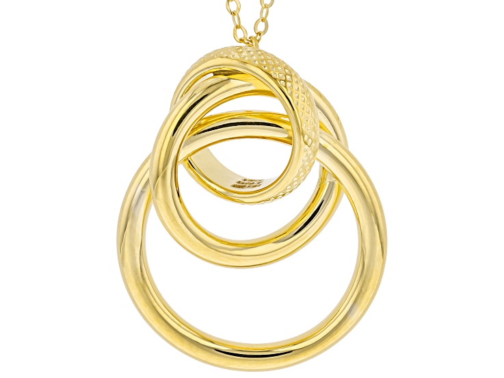 Rose Gold Interlocking Circle Necklace | Sermania Jewelry