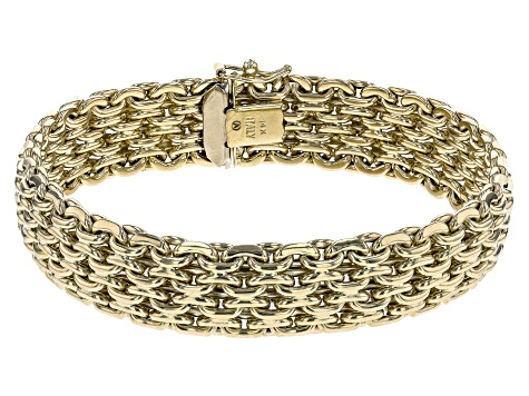 14k Yellow Gold Multi-Row Bracelet - AU1404 | JTV.com