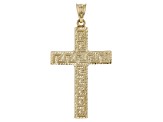 10k Yellow Gold Greek Key Cross Pendant