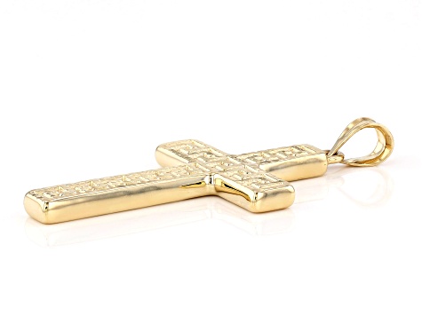 10k Yellow Gold Greek Key Cross Pendant