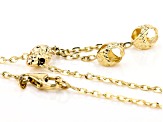 10k Yellow Gold Fancy Bead Drop Necklace