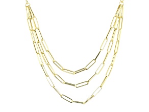 14k Yellow Gold 3.9mm Paperclip Link 18 Inch Necklace