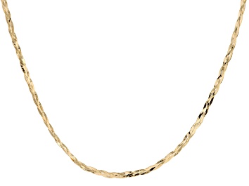 Picture of 10k Yellow Gold Light Braided Herringbone Necklace