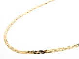 10k Yellow Gold Light Braided Herringbone Necklace