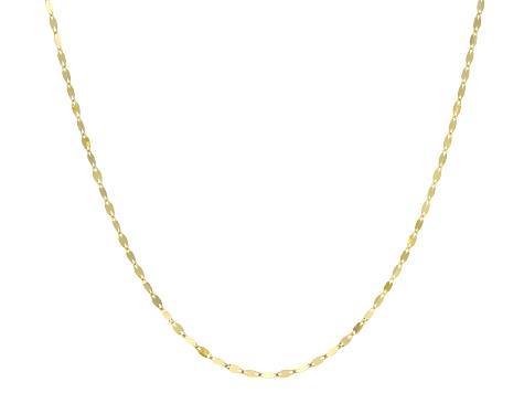 10K Yellow Gold Light Mirror Link Necklace 1.7mm