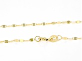 10K Yellow Gold Light Mirror Link Necklace 1.7mm
