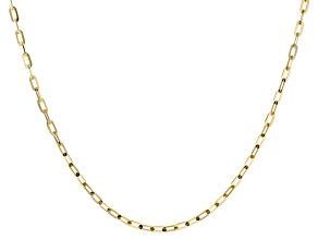 10K Yellow Gold 1.3MM Diamond-Cut Paperclip Link Chain