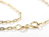 10K Yellow Gold 1.3MM Diamond-Cut Paperclip Link Chain