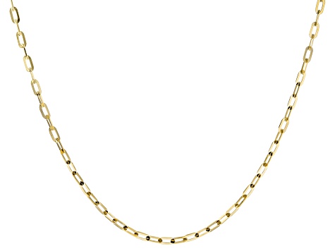 10K Yellow Gold 1.3MM Diamond-Cut Paperclip Link Chain