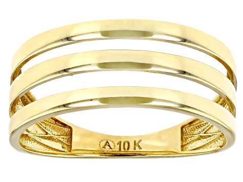 10k Yellow Gold Multi-Row Ring
