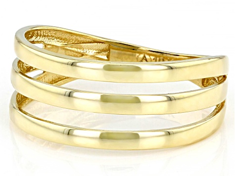 10k Yellow Gold Multi-Row Ring