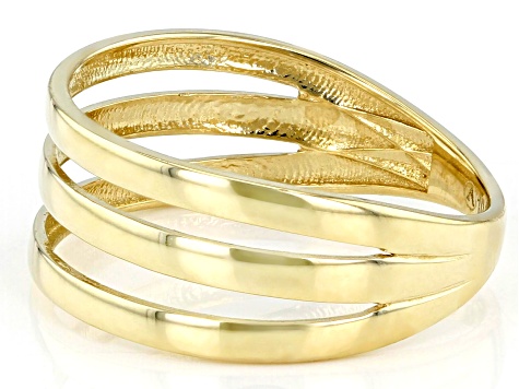 10k Yellow Gold Multi-Row Ring