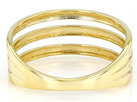 10k Yellow Gold Multi-Row Ring