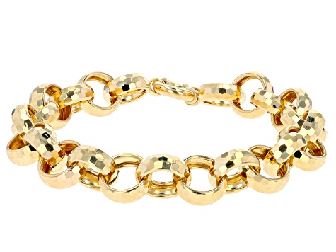 14K Gold Rolo Link Paperclip Bracelet