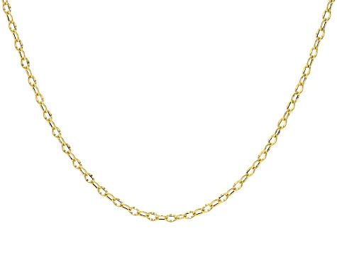 10k Yellow Gold Oval Link 20 Inch Chain