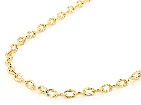 10k Yellow Gold Oval Link 20 Inch Chain