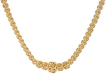 Picture of 10K Yellow Gold Graduated Rosetta Link 20 Inch Necklace