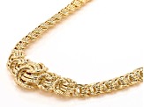 10K Yellow Gold Graduated Rosetta Link 20 Inch Necklace