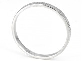 10K White Gold 2mm Textured Band Ring