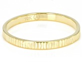 10K Yellow Gold 2mm Textured Band Ring