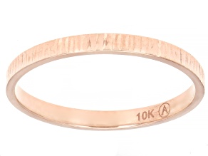10K Rose Gold 2mm Textured Band Ring