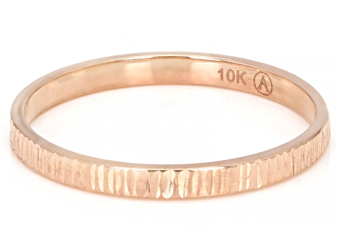 10K Rose Gold 2mm Polished Band Ring