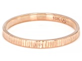 10K Rose Gold 2mm Textured Band Ring