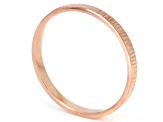 10K Rose Gold 2mm Textured Band Ring