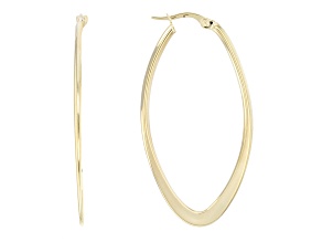 10k Yellow Gold Tube Hoop Earrings
