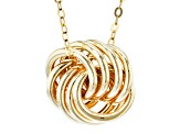 10k Yellow Gold Love Knot Adjustable Necklace