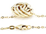 10k Yellow Gold Love Knot Adjustable Necklace
