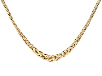 14k Yellow Gold Graduated Spiga Necklace