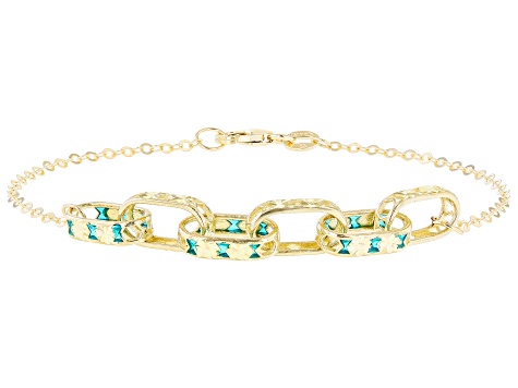 10k Yellow Gold Diamond-Cut Paperclip Bracelet
