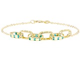 10k Yellow Gold Diamond-Cut Paperclip Bracelet