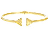 10k Yellow Gold Diamond-Cut Triangle Flex Bangle