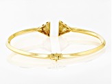 10k Yellow Gold Diamond-Cut Triangle Flex Bangle
