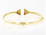 10k Yellow Gold Diamond-Cut Triangle Flex Bangle