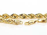 10K Yellow Gold 4.9mm Rope Link 18 Inch Chain