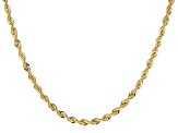10K Yellow Gold 4.9mm Rope Link 20 Inch Chain