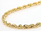 10K Yellow Gold 4.9mm Rope Link 20 Inch Chain