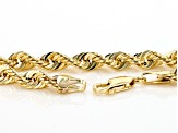10K Yellow Gold 4.9mm Rope Link 20 Inch Chain