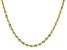 10K Yellow Gold 4.9mm Rope Link 24 Inch Chain