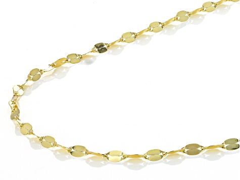 10k Yellow Gold Valentino Link 18" Chain