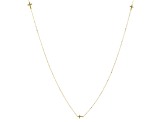 10k Yellow Gold Cross Station 32" Necklace