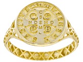 10k Yellow Gold St. Benedict Ring