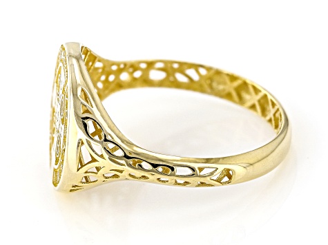 10k Yellow Gold St. Benedict Ring
