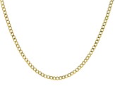 10k Yellow Gold 4.5mm Hammered Curb Link 18" Chain